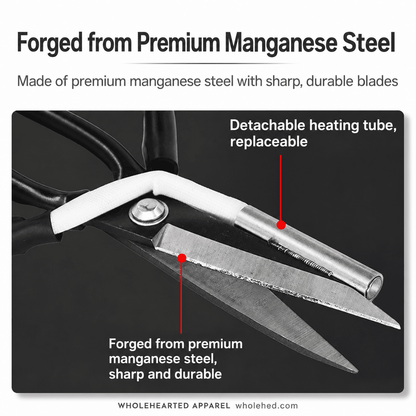 1220★ Electric Hot Scissors with Switch for Label Edge Trimming and Webbing Cutting Heating Tube Type.
