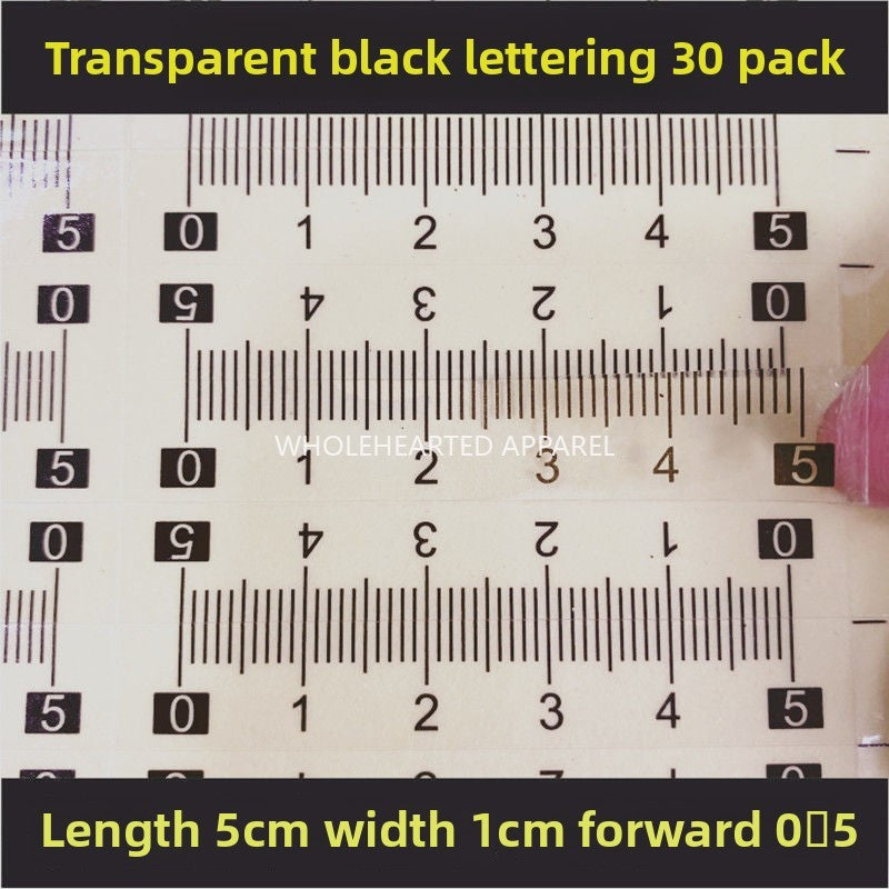 1603★  [Transparent self-adhesive] Self-adhesive transparent self-adhesive scale sticky waterproof medium sub-scale scale sticker free shipping can be customized PVC sticker