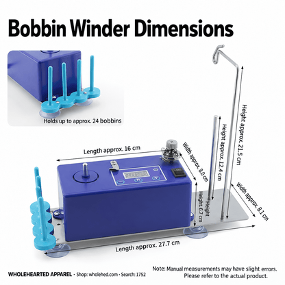 1752★ Penggulung Bobbin Elektrik Cerdas Berkecepatan Tinggi dengan Dudukan yang Ditingkatkan, Kecepatan yang Dapat Disesuaikan & Rak Penyimpanan Bobbin untuk Mesin Jahit
