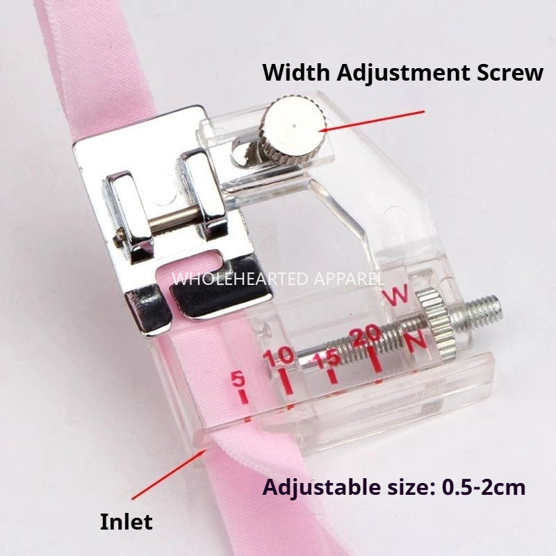 1859★ Adjustable Bias Binder Presser Foot for Domestic Sewing Machines, 5–20 mm★