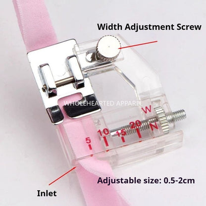 1859★ Adjustable Bias Binder Presser Foot for Domestic Sewing Machines, 5–20 mm★