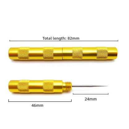1674★  Mini awl, extra-pointed awl/leather cone, reaming, handmade cowhide DIY metal handle cone with hat Thousand pieces pass