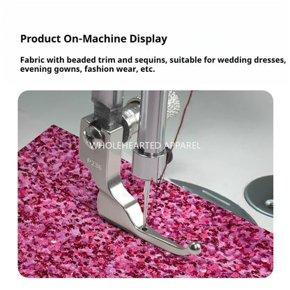 1805★ Prensatelas especial para coser telas de vestidos de novia y de noche con lentejuelas y abalorios★
