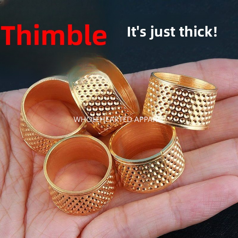 1670★  Old-fashioned thickened thimble, household hand-sewn cross-stitch thimble hoop thimble, sewing ring wedding finger guard ring