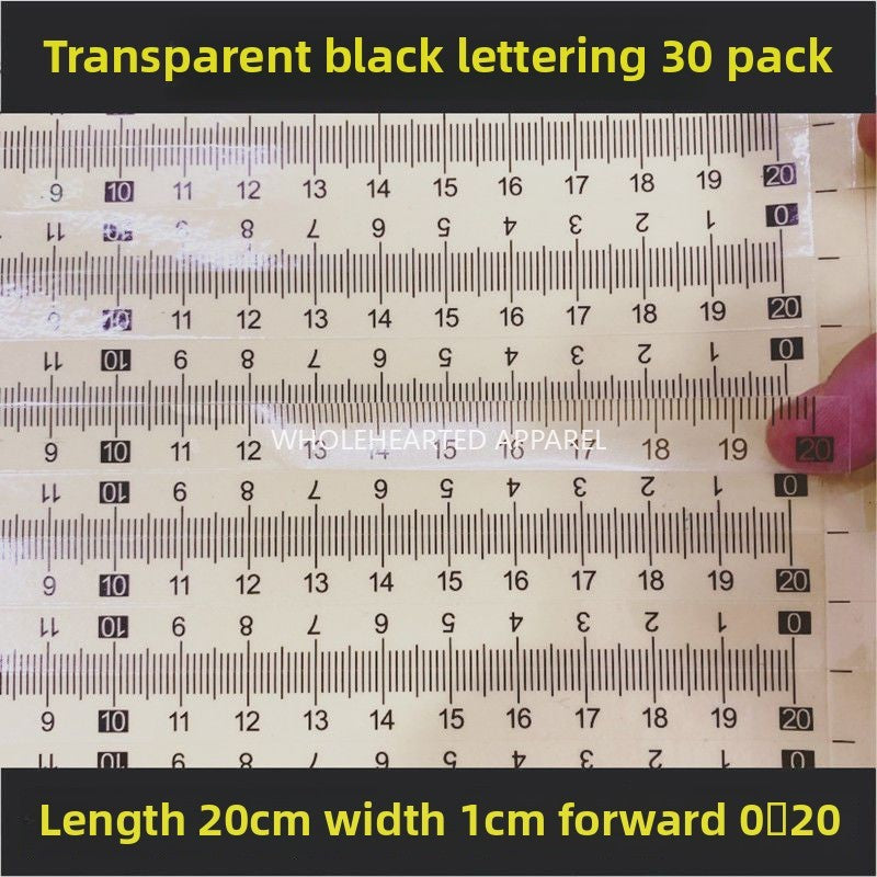 1603★  [Transparent self-adhesive] Self-adhesive transparent self-adhesive scale sticky waterproof medium sub-scale scale sticker free shipping can be customized PVC sticker