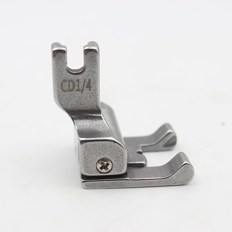 1214★ Piedino premistoffa alto-basso sinistro/destro interamente in acciaio per macchine da cucire industriali a pianale, impuntura a 1 mm/2 mm dal bordo