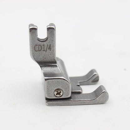 1214★ Piedino premistoffa alto-basso sinistro/destro interamente in acciaio per macchine da cucire industriali a pianale, impuntura a 1 mm/2 mm dal bordo