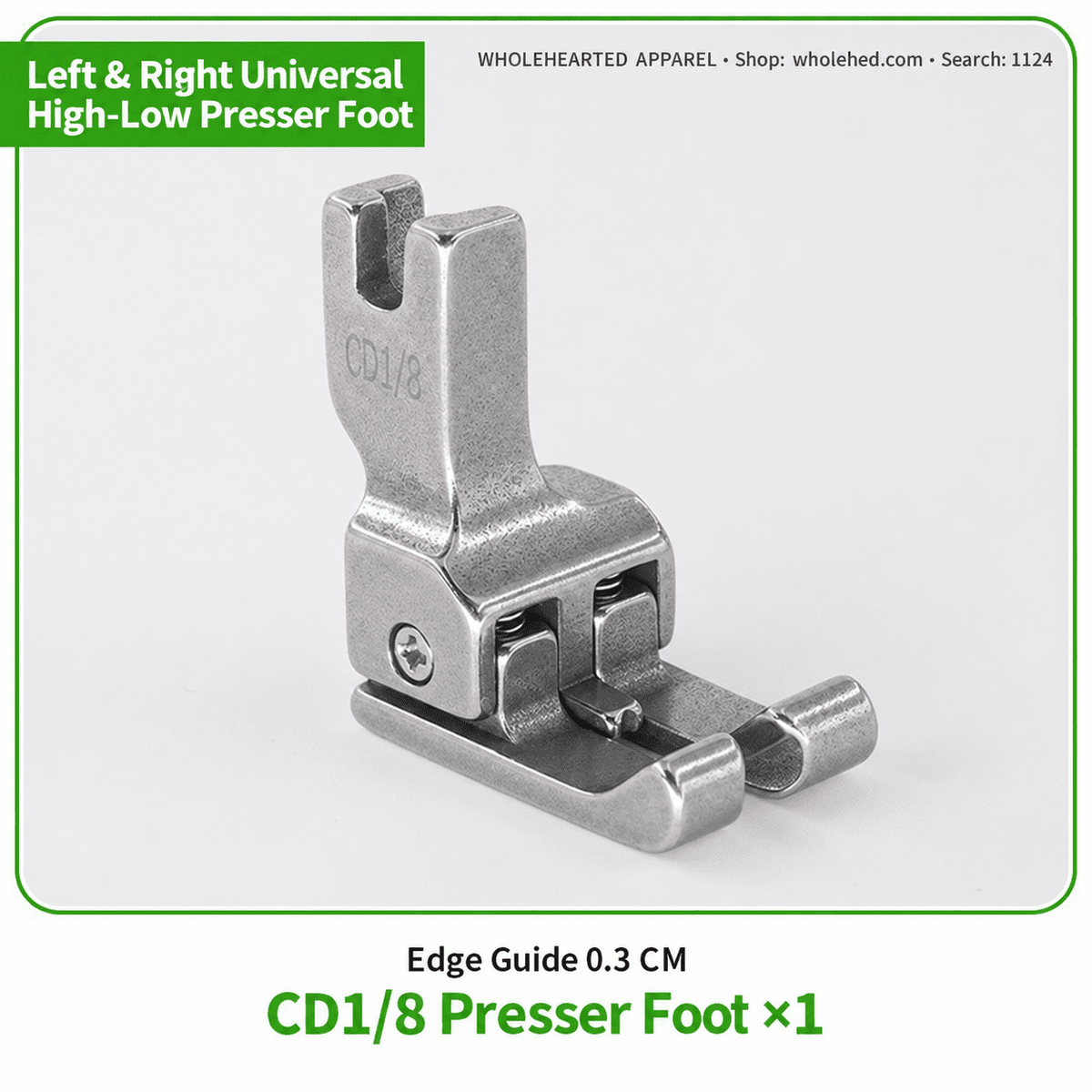 1124★ CD1/32 Pied-de-biche compensateur gauche et droit pour machines à coudre industrielles et informatisées