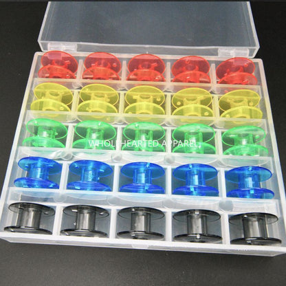 1865★ Colorful Plastic Bobbins with Storage Box for Domestic Electric Sewing Machines★