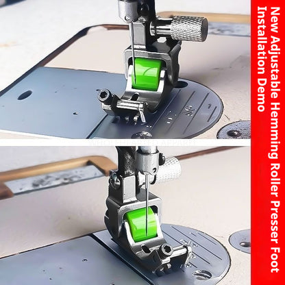 1787★ New Adjustable Q5 Roller Hem Presser Foot for Computerized Sewing Machine, Smooth Stitching★