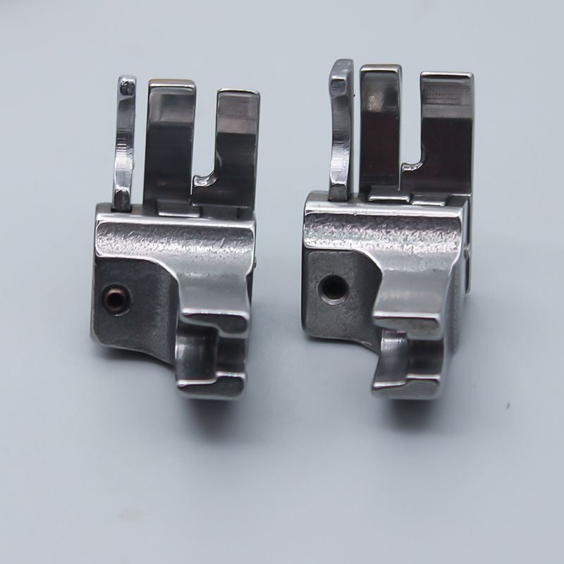 1547★ Accessoires pour machines à coudre, pied presseur plat double usage haute et basse, pied presseur multifonctionnel à double ligne avec arrêt de coupe et de pression sur la ligne ouverte★