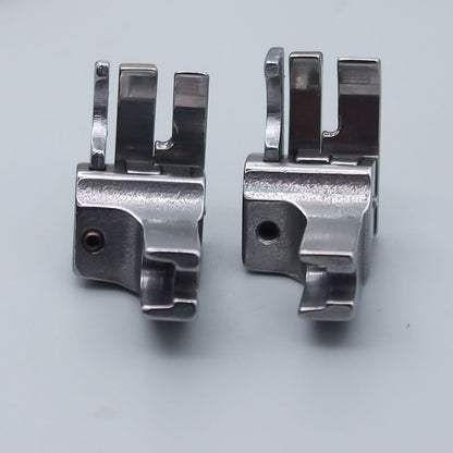1547★ Accessoires pour machines à coudre, pied presseur plat double usage haute et basse, pied presseur multifonctionnel à double ligne avec arrêt de coupe et de pression sur la ligne ouverte★
