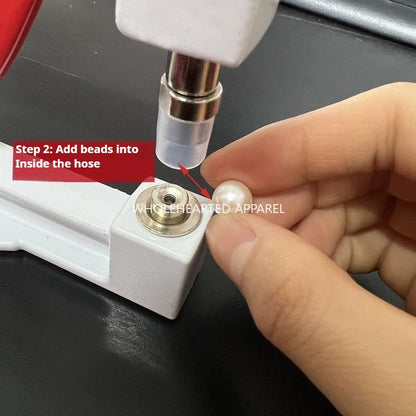 1583★  Portable handmade set bead machine hand-pressed rhinestone non-porous ABS imitation pearl four-claw nail DIY jewelry accessories★
