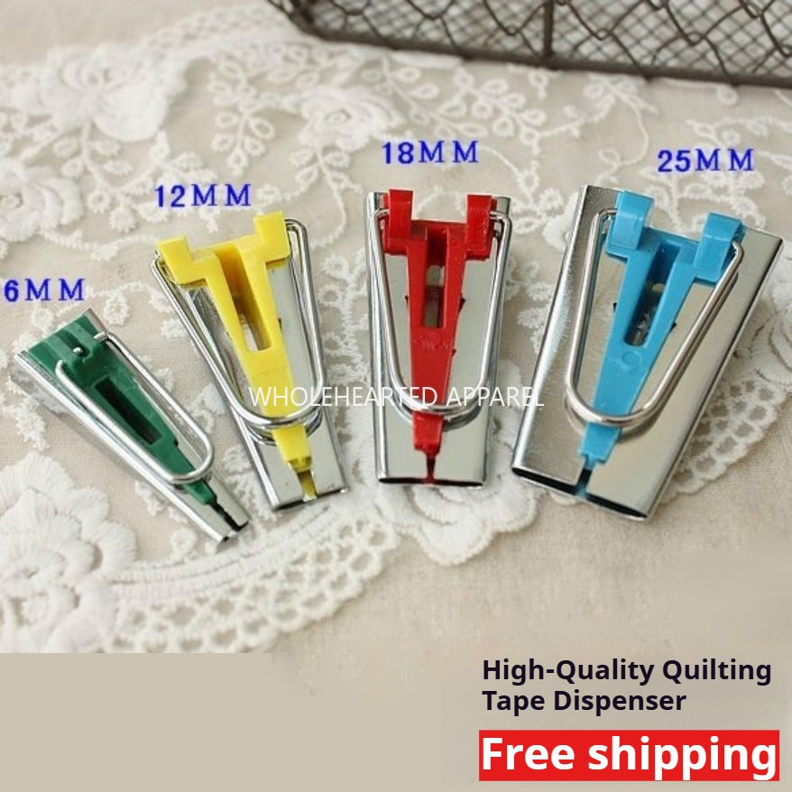 1045★ Herramientas de patchwork de alta calidad, máquinas para hacer cintas, dispositivos para dobladillos, dispositivos para dobladillos manuales de bricolaje, dispositivos para dobladillos de 6-25 mm★