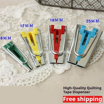 1045★ Herramientas de patchwork de alta calidad, máquinas para hacer cintas, dispositivos para dobladillos, dispositivos para dobladillos manuales de bricolaje, dispositivos para dobladillos de 6-25 mm★