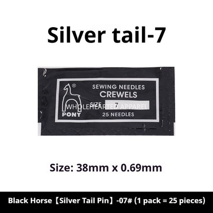 1514★ Aiguilles à broder indiennes authentiques PONY, marque cheval, marque cerf, queue dorée, 25 pièces/sachet★