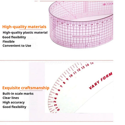 1290★  New 12-260 large curved ruler, plate ruler, clothing cutting tool, arc ruler, large knife ruler★