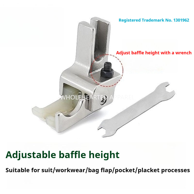 1810★ Dual Thread-Cutting High-Low Plastic Presser Foot with Thickened Teflon Base and Adjustable Edge Guide★