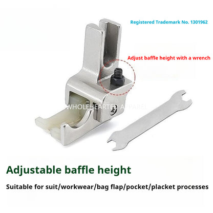 1810★ Dual Thread-Cutting High-Low Plastic Presser Foot with Thickened Teflon Base and Adjustable Edge Guide★