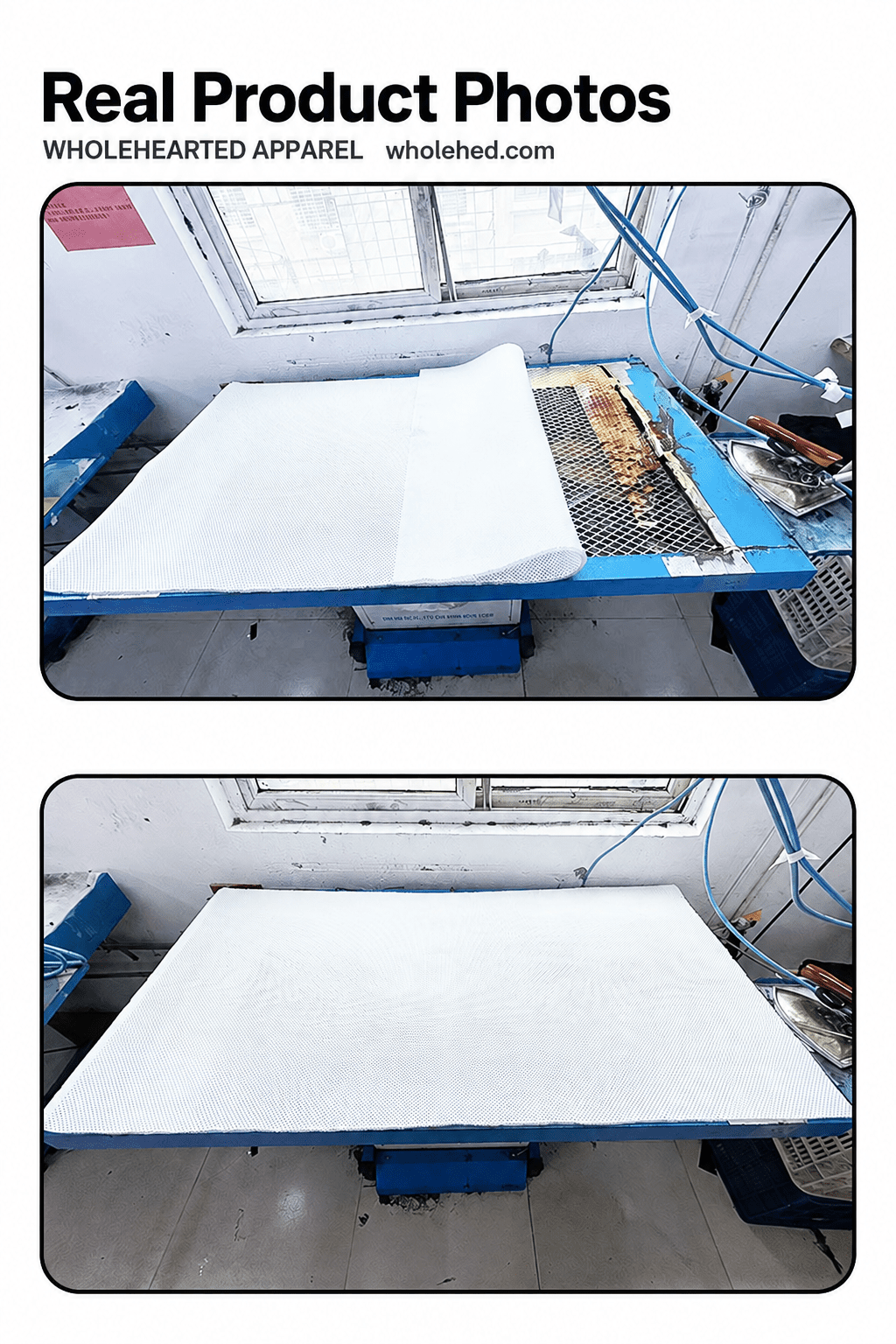 1714★ Low-Density Heat-Resistant Elastic Ironing Table Sponge, Colorfast Breathable Water-Draining Pad.