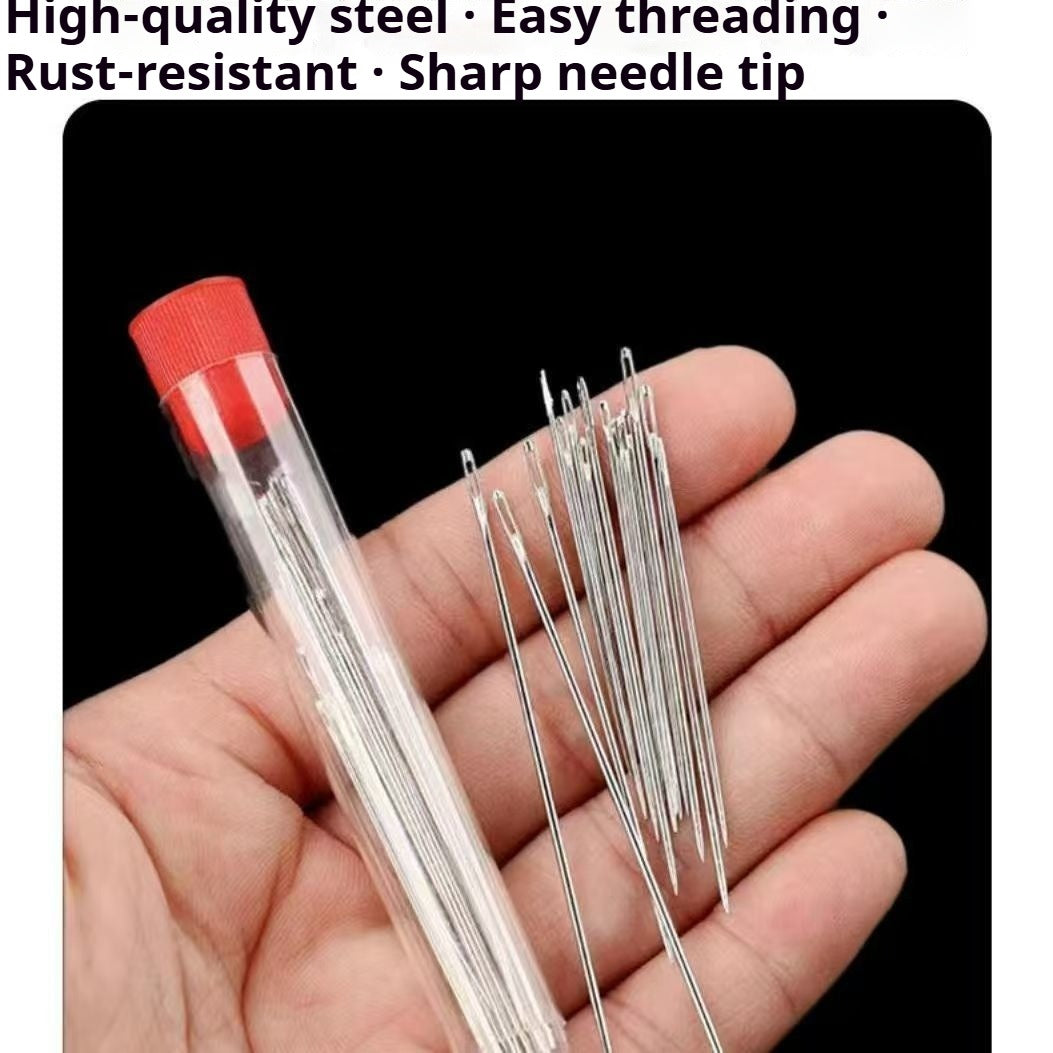 1651★ needle and thread 36-piece combination set, high-quality big-eye steel needle, thread remover 203 medium and thick five-color denim thread★