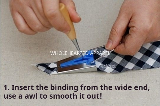 1045★ Herramientas de patchwork de alta calidad, máquinas para hacer cintas, dispositivos para dobladillos, dispositivos para dobladillos manuales de bricolaje, dispositivos para dobladillos de 6-25 mm★