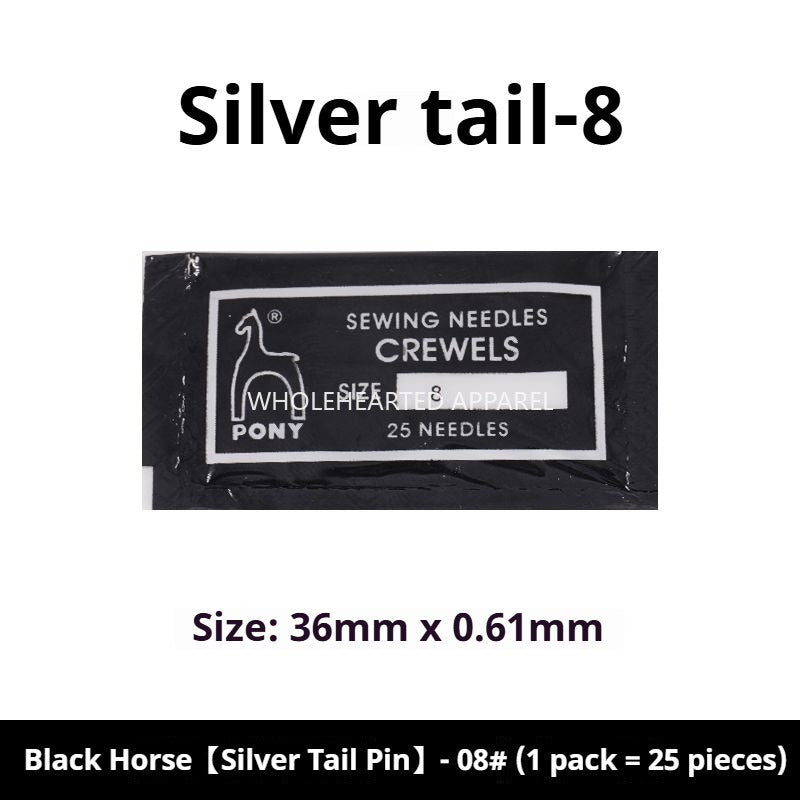1514★ Aiguilles à broder indiennes authentiques PONY, marque cheval, marque cerf, queue dorée, 25 pièces/sachet★
