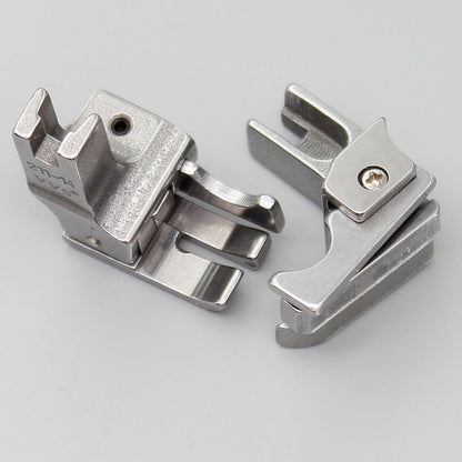 1547★ Accessoires pour machines à coudre, pied presseur plat double usage haute et basse, pied presseur multifonctionnel à double ligne avec arrêt de coupe et de pression sur la ligne ouverte★
