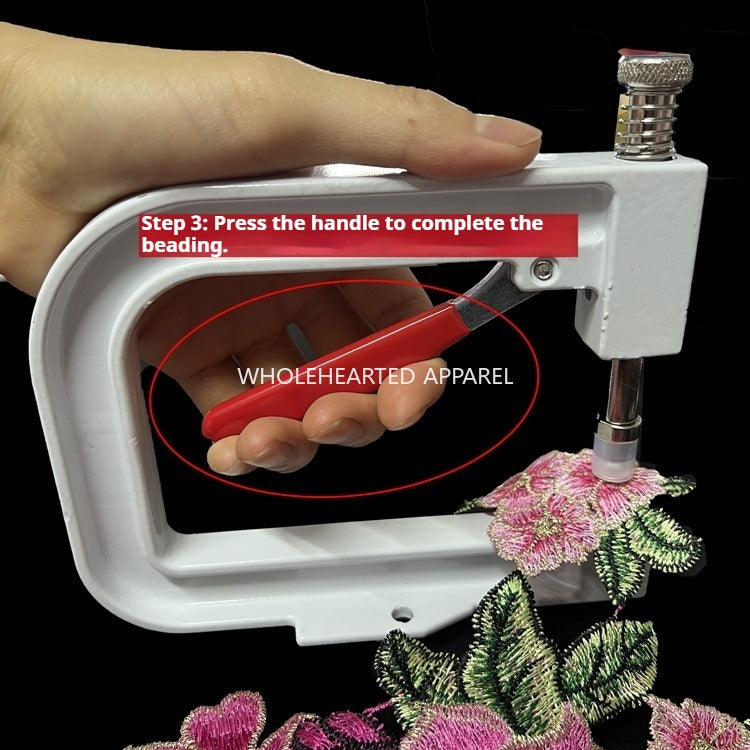 1583★  Portable handmade set bead machine hand-pressed rhinestone non-porous ABS imitation pearl four-claw nail DIY jewelry accessories★