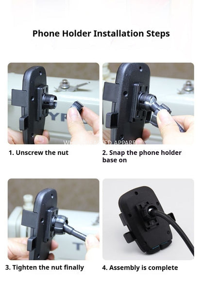 1035★  360-degree strong magnetic mobile phone holder, multi-functional magnetic shooting live broadcast mobile phone holder, sewing machine mobile phone holder★