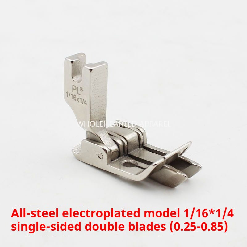 1211★ Prensatelas de doble cuchilla SP-18 totalmente de acero, prensatelas tangencial para bolsas de jeans, prensatelas de línea abierta de 0,1/0, prensatelas de doble tope para automóvil plano★