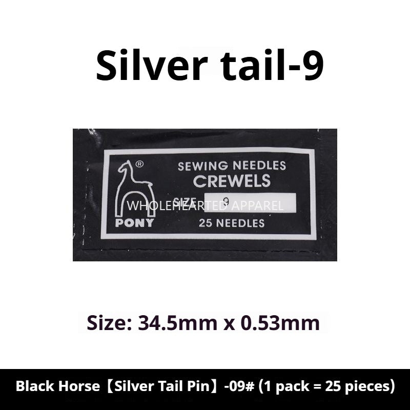 1514★ Aiguilles à broder indiennes authentiques PONY, marque cheval, marque cerf, queue dorée, 25 pièces/sachet★