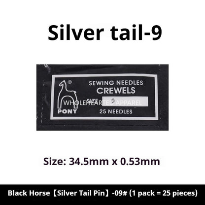 1514★ Aiguilles à broder indiennes authentiques PONY, marque cheval, marque cerf, queue dorée, 25 pièces/sachet★