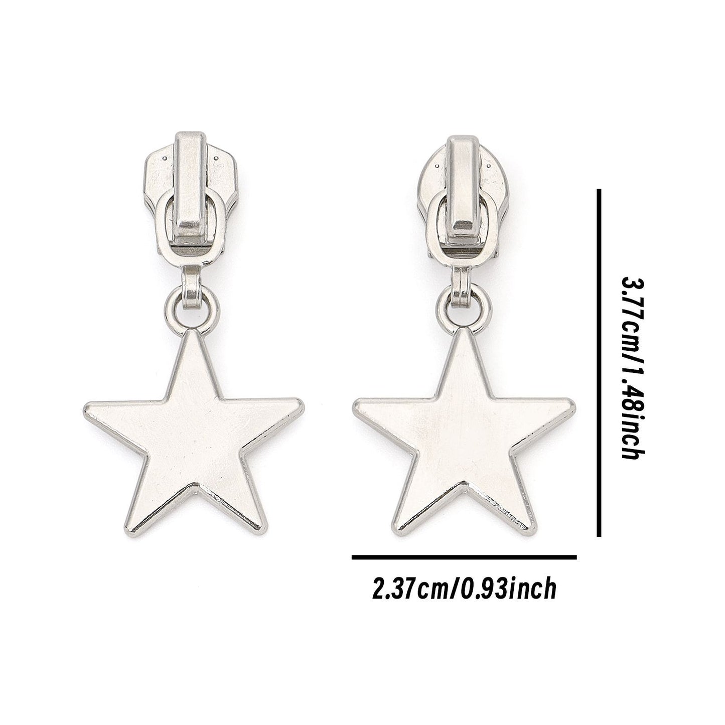 3079  Zipper No. 5 nylon/metal zipper special slider hanging plated pentagram slider zinc alloy clothing and bags