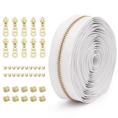 3073  Zipper No. 5 solid color metal suit clothing jacket jewelry luggage available can be opened and closed tail length zipper