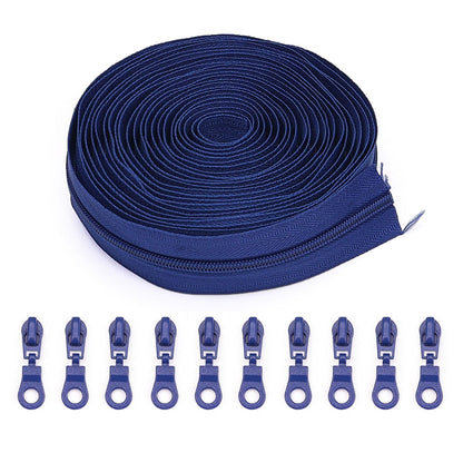 3071  Zipper No. 3 is wearing a solid color nylon set, luggage zipper, various packages 4.5 meters + 10 color Jitong heads = 1 pack