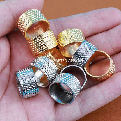 1670★  Old-fashioned thickened thimble, household hand-sewn cross-stitch thimble hoop thimble, sewing ring wedding finger guard ring