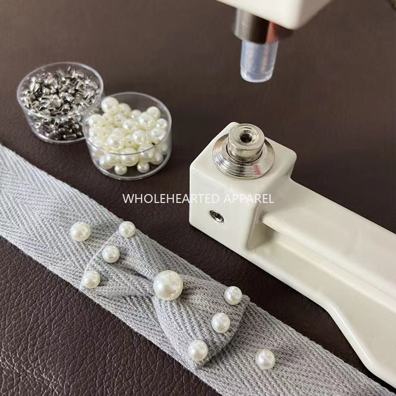 1583★  Portable handmade set bead machine hand-pressed rhinestone non-porous ABS imitation pearl four-claw nail DIY jewelry accessories★