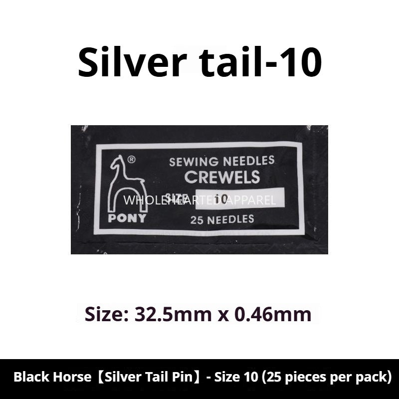 1514★ Aiguilles à broder indiennes authentiques PONY, marque cheval, marque cerf, queue dorée, 25 pièces/sachet★