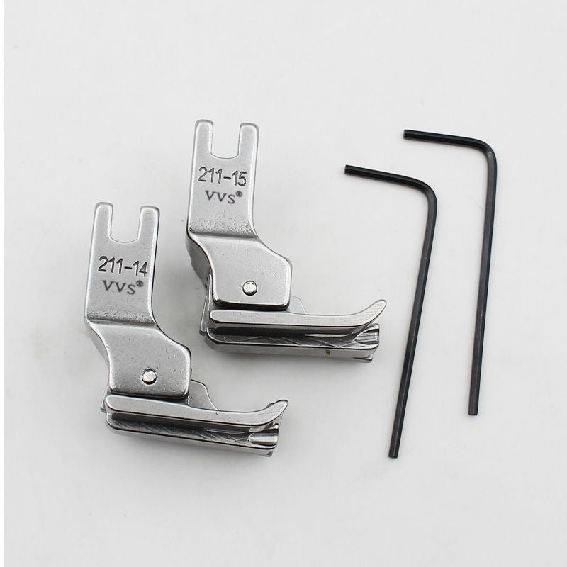 1547★ Accessoires pour machines à coudre, pied presseur plat double usage haute et basse, pied presseur multifonctionnel à double ligne avec arrêt de coupe et de pression sur la ligne ouverte★