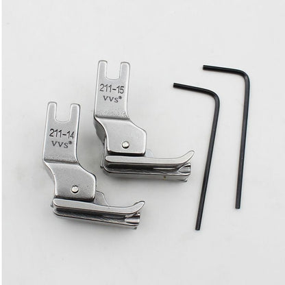 1547★ Accessoires pour machines à coudre, pied presseur plat double usage haute et basse, pied presseur multifonctionnel à double ligne avec arrêt de coupe et de pression sur la ligne ouverte★