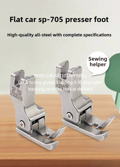 1426★ boutique all-steel computer flat car hemming hemming pull tube presser foot, upper sleeve auxiliary presser foot SP-705 high and low presser foot