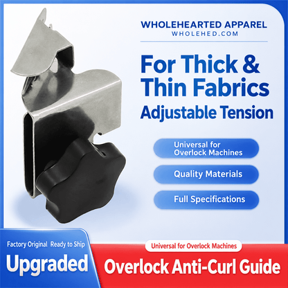1788★ Adjustable Anti-Curl Guide for Overlock Sewing Machines, Suitable for Thin and Medium Fabrics.