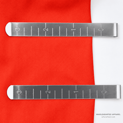 1663★ Metal Sewing Hemming Clip Sewing Clip 3 Inch Measuring Ruler Quilting Clip Fixed Ruler DIY Sewing Fixed Marker.