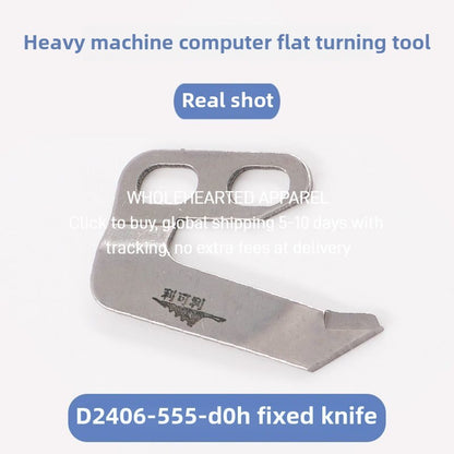 1466★  Authentic Qiangxin computer flat car wire cutting blade, movable knife 110-40052 fixed knife D2406-555-DOH parts