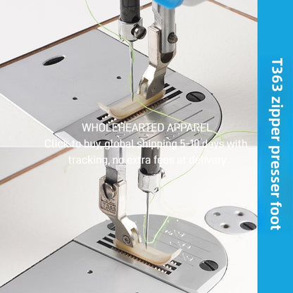 1479★  Smart foot brand T363 plastic presser foot industrial flat car computer flat car general purpose Teflon rubber presser foot white rubber presser foot