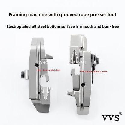 1620★  [New upgrade] VVS all-steel hemming machine with slot embedded rope presser foot four-wire hemming machine EX/Silver Arrow/Pegasus 700