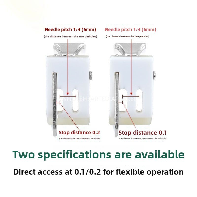 1690★  Smart foot MT260 double needle car right with knife presser foot 1/4 needle distance Teflon plastic stop edge presser foot 0.10.2 stop