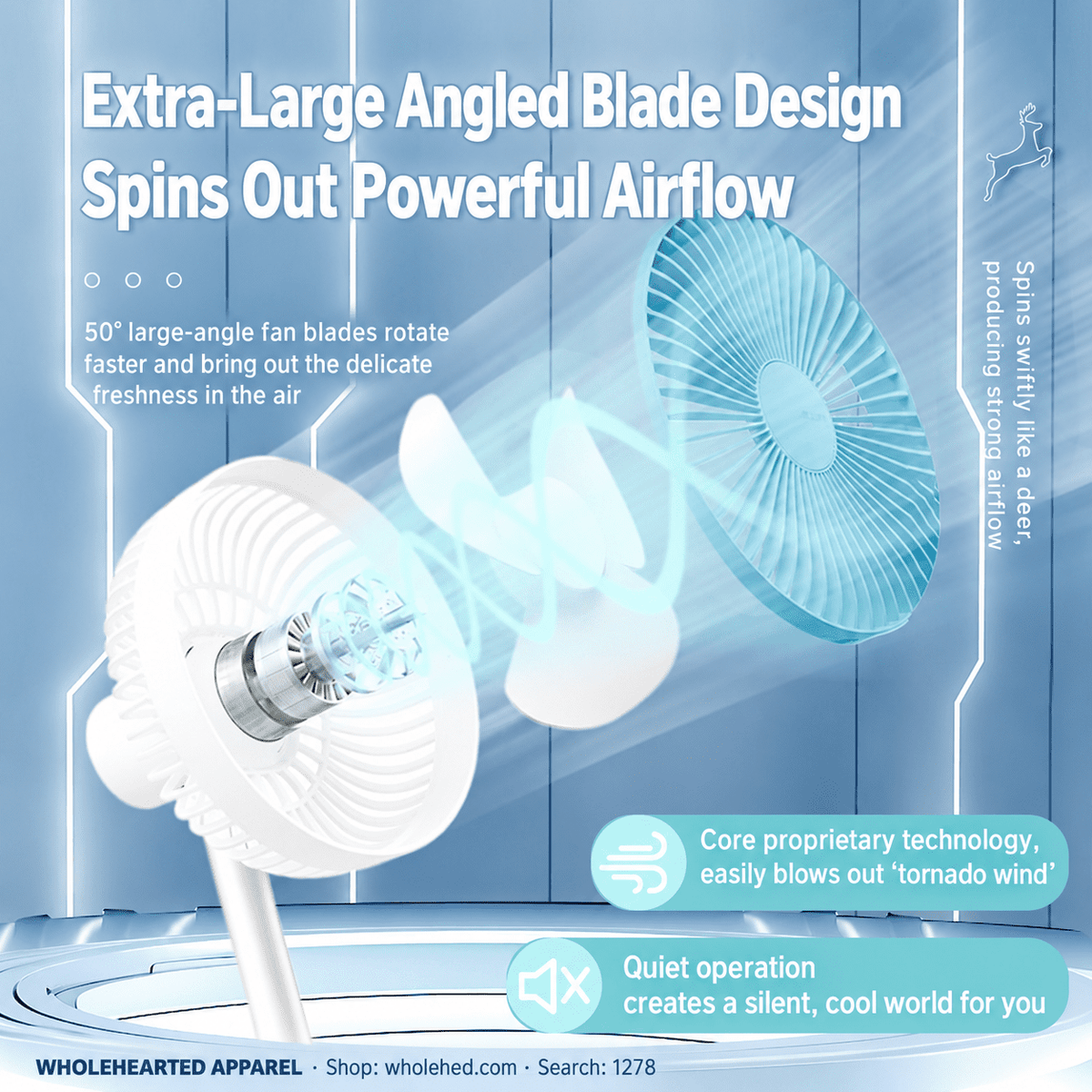 1278★ 6-Inch Sewing Machine Fan with Adjustable Speed, Strong Airflow and Dual Magnetic Mount for Industrial Sewing Machines
