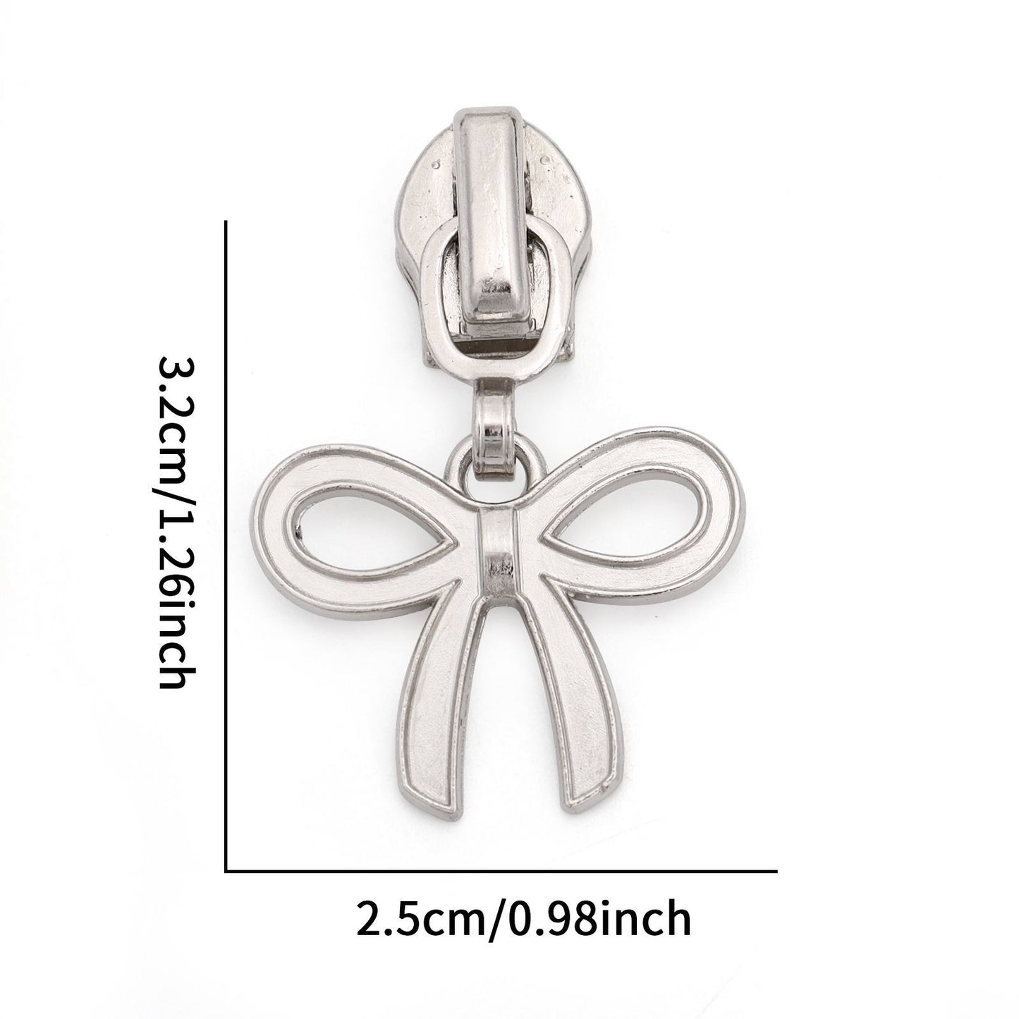 3105  Zipper No. 5 nylon platinum hook with bow pull tab zinc alloy luggage clothing home textile nylon zipper suitable